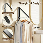 Clothes Drying Rack, Laundry Room Wall Mounted Retractable Clothes Hanger - Image 2