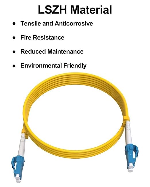 OS2 LC to LC Single Mode Fiber Patch Cable 7M Duplex, 1G/10G/40Gbps, Compatible - Image 8