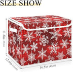 Bolaz Storage Bins with Lids and Handles, Christmas Snowflake Storage Box - Image 3