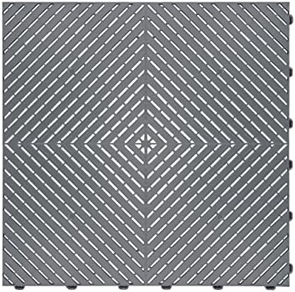 Swisstrax Ribtrax Smooth PRO Garage Floor Tiles, Slate Grey by Swisstrax