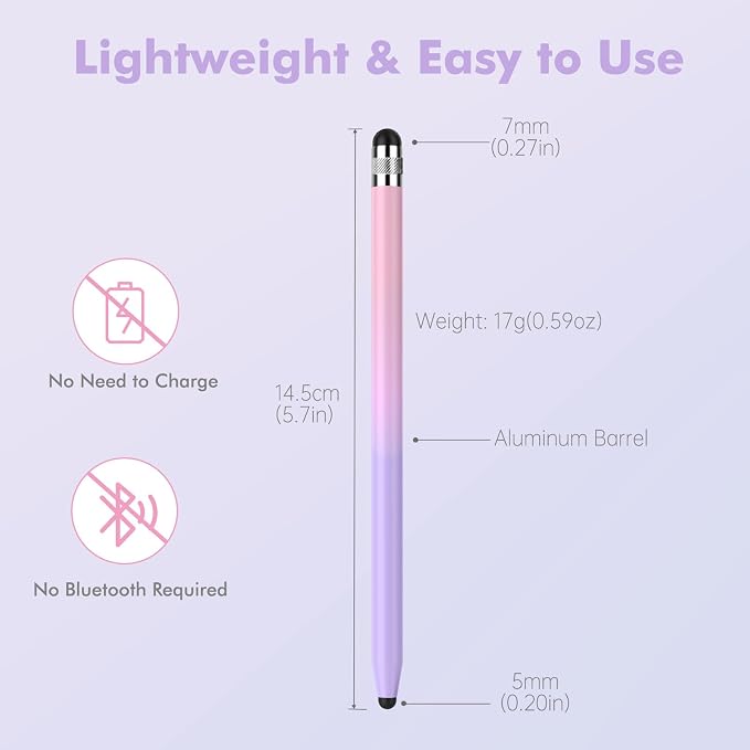5Pcs Stylus Pens, 2 in 1 Stylus Pen - Image 2