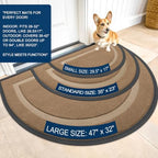 OLANLY Half Circle Front Door Mat Outside 47x32 All-Season Rubber Doormat - Image 2