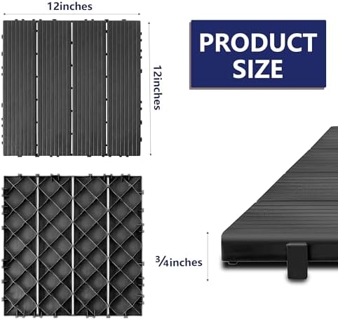 72 PCS Plastic Interlocking Deck Tiles - Image 2