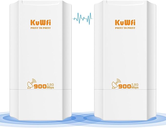 KuWFi 5.8G Wireless Network Ethernet Bridge, Long Range Transmission WiFi by KuWFiSmartWiFi