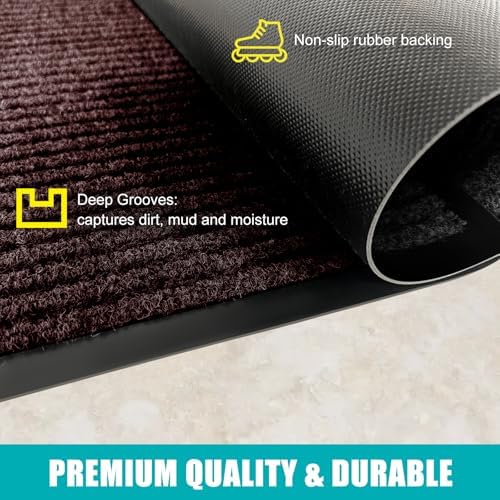 Azadx 4'x6' Front Door Mat Heavy Duty Indoor Outdoor Door Mat Non-Slip - Image 4