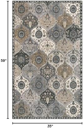Lahome Moroccan Washable Rugs, 3x5 Area Rug - Image 2