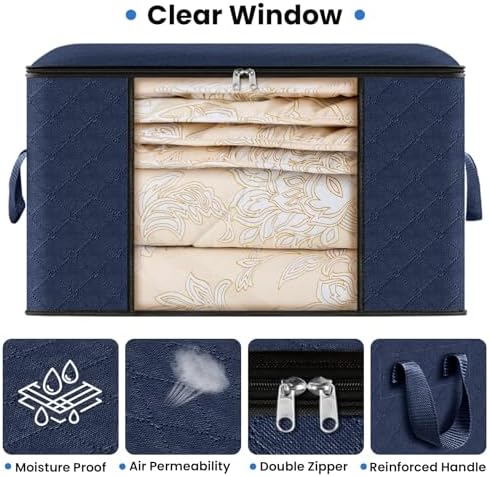 Fab totes 10 Pack Storage Bags for Clothes Blanket Storage Bins - Image 4