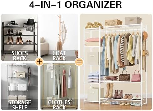 HOMIDEC Wardrobe Closet, Portable Clothes Rack - Image 6