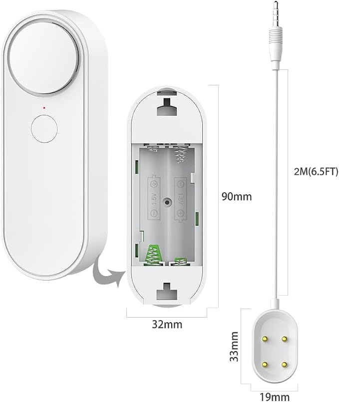 Multifunctional WiFi Water Leak Detector, 6.5ft Split Drip/Leak Detection Cable - Image 4