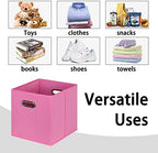 Black Foldable Storage Cubes Bins, Fabric Storage Box Cubes Organizer Baskets - Image 3