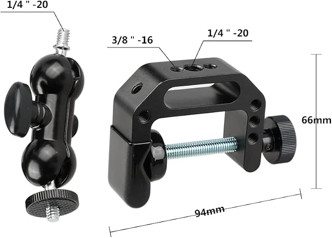 CAMVATE Camera Clamp Mount for DSLR Camera Led Video Light and Binoculars - Image 4