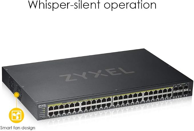 Zyxel 48 Port PoE Switch | Smart Managed | Gigabit Network Ethernet Switch | - Image 3