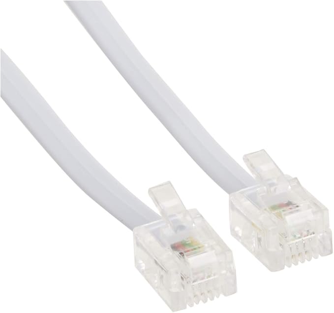 Power Gear Telephone Line Cord, 50 Feet, Phone Cord, Modular Jack Ends by Power+Gear