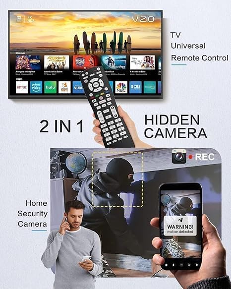 TV Remote Camera 2 in 1 Use WiFi HD 1080P Hidden Camera TV Remote Spy Camera - Image 2