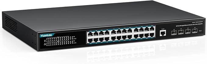 YuanLey 28 Port Gigabit Managed PoE Switch by YuanLey