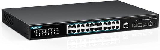 YuanLey 28 Port Gigabit Managed PoE Switch by YuanLey