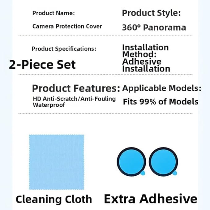 Car Camera Lens Protector, Car 360 Panoramic Camera Protective Cover, Lens Guard - Image 9