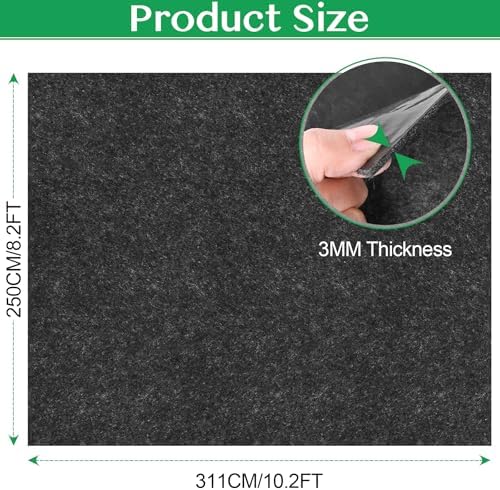 ToLanbbt Outdoor Storage Shed Floor Mat, 10.2 x 8.2 FT Waterproof Carport Mat - Image 2