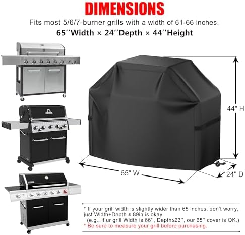 BBQ Grill Cover, Waterproof, Weather Resistant, Fade Resistant, - Image 2
