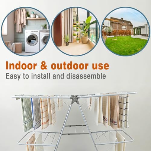 Clothes Drying Rack, Foldable 2-Level Laundry Racks - Image 6