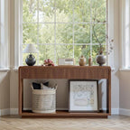 Evermagin 59'' Walnut Console Table - Image 5