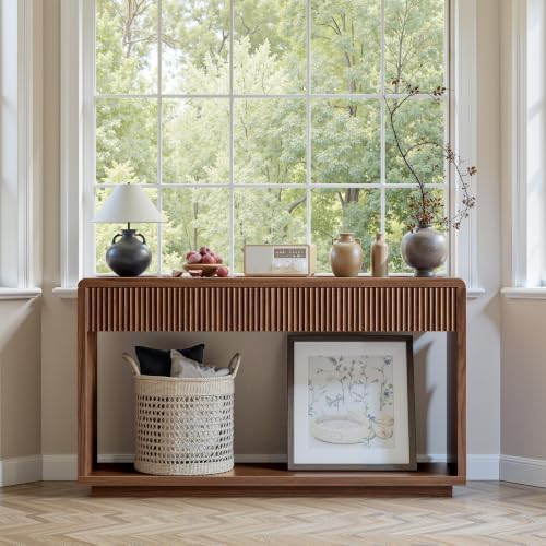Evermagin 59'' Walnut Console Table - Image 5