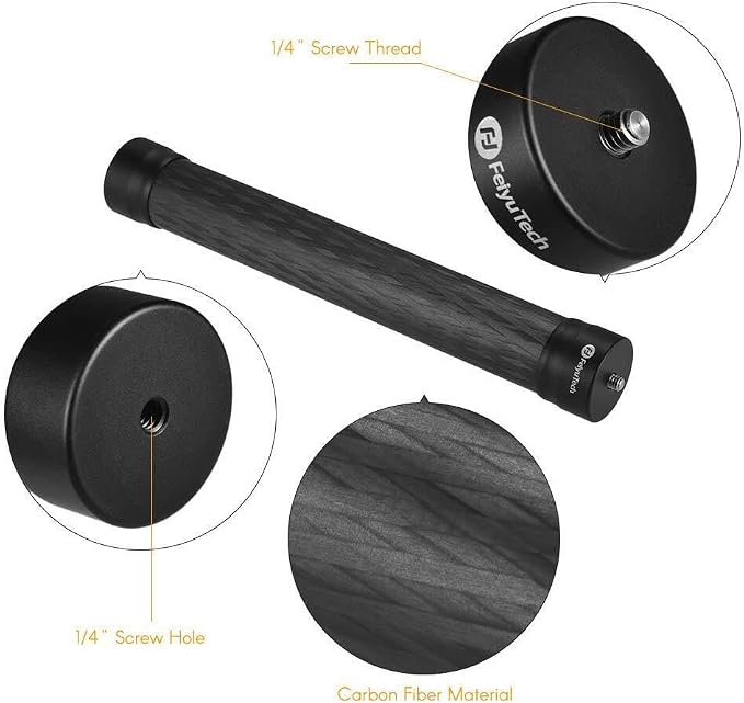 FeiyuTech 10.8" Carbon Fiber Extension Pole – Lightweight, Durable - Image 9