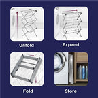 BLACK+DECKER 3 Tier Expandable Collapsing Foldable Laundry Rack - Image 7