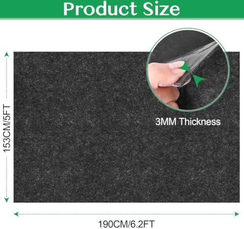 ToLanbbt Outdoor Storage Shed Floor Mat, 6.2 x 5 FT Waterproof Carport Mat - Image 2