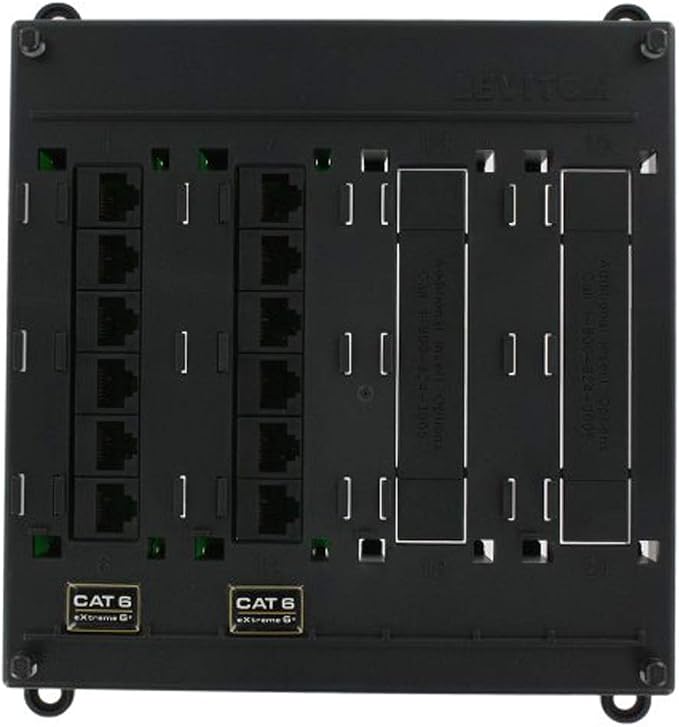 Leviton Twist and Mount Patch Panel, 12 CAT 6 Ports by Leviton