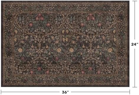 Boho Brown Washable 2x3 Entryway Rug - Image 2