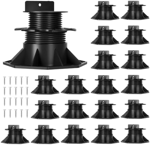 Deck Support Base, 20 Pack Adjustable Deck Support Pedestal by diowewea