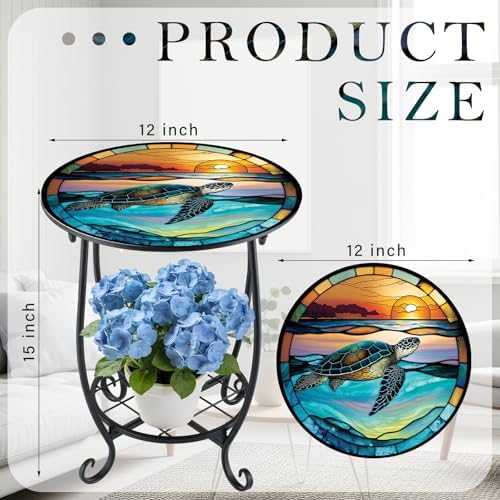 Cinnvoice Outdoor Side Table Small End Patio Porch Table - Image 3