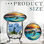 Cinnvoice Outdoor Side Table Small End Patio Porch Table - Image 3