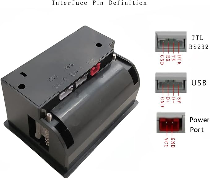 Maikrt Micro Thermal Printer 5~9V Embedded Thermal Receipt Printer Serial Port - Image 4