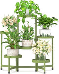 iDavosic.ly 6 Tier Folding Plant Stand Indoor Outdoor, Plastic Tray by iDavosicly