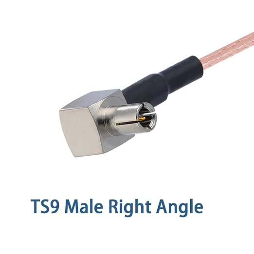 RP SMA Female to Dual TS9 Male Right Angle Connector RF Coax Cable 50 Ohm Low - Image 5