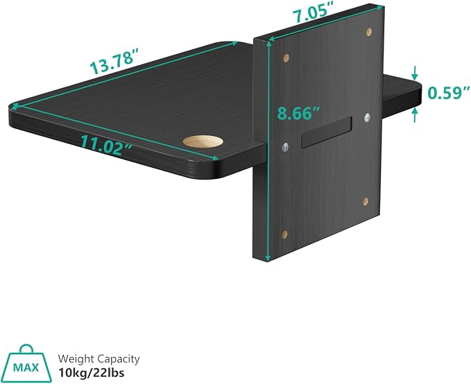 WALI Floating TV Shelf, 1 Tier Projector Shelf - Image 2