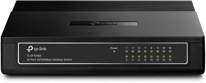 TP-Link 16 Port 10/100Mbps Fast Ethernet Switch, Desktop or Wall-Mounting by TP-Link