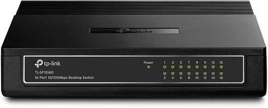 TP-Link 16 Port 10/100Mbps Fast Ethernet Switch, Desktop or Wall-Mounting by TP-Link