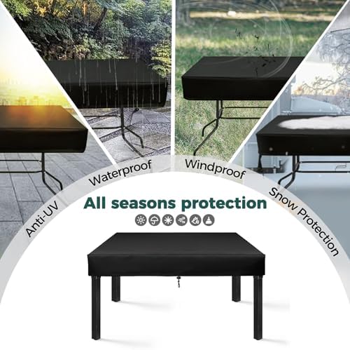 SUNICO Outdoor Table Covers Waterproof Rectangle 75x40x6in - Image 6
