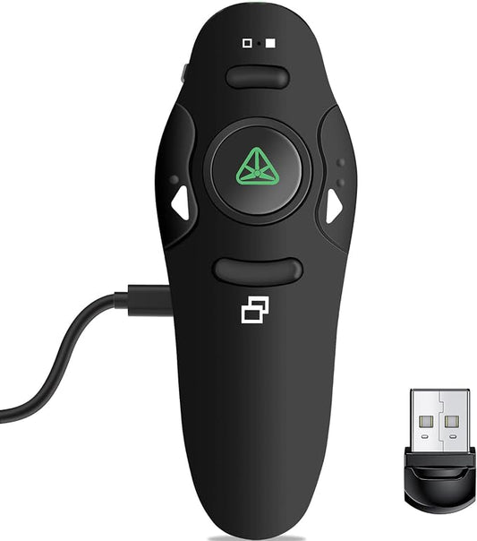 Rechargeable Presentation Clicker Wireless Presenter Remote USB Control by NinjaABXY