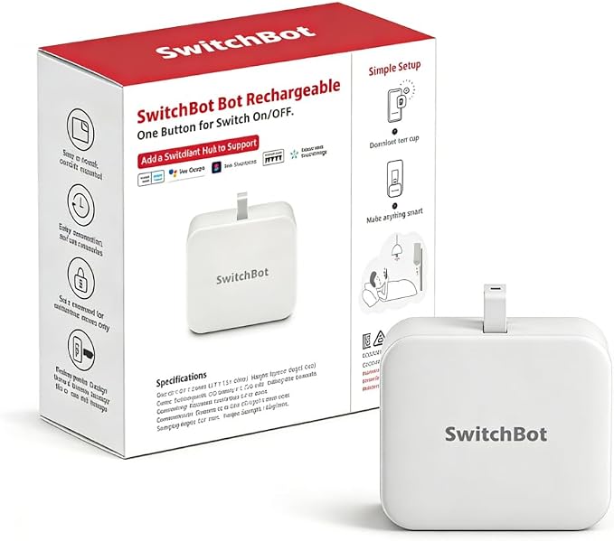 SwitchBot Rechargeable Smart Switch Button Pusher – Fingerbot by SwitchBot