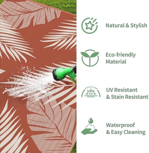 GENIMO Outdoor Rug, Waterproof Plastic Rugs - Image 6