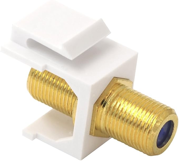 VCE Coax Keystone Jack Insert 3GHz Coaxial Cable Connector, F-Type RG6 Cable - Image 2