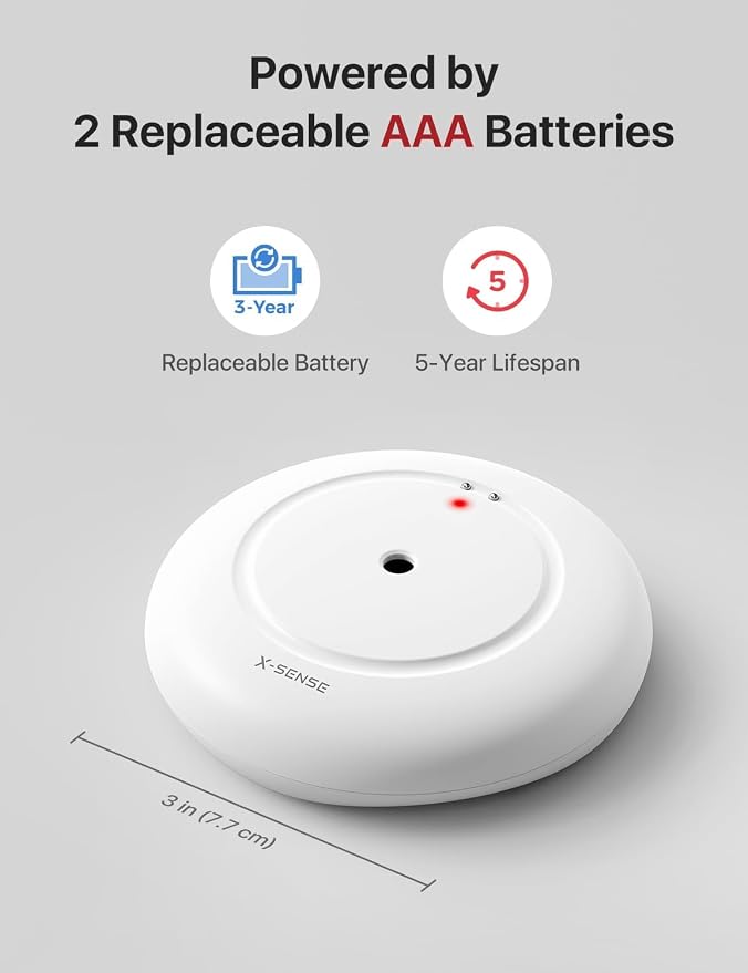 X-Sense Smart Water Leak Detector, Wi-Fi Water Sensor, an Accessory - Image 2