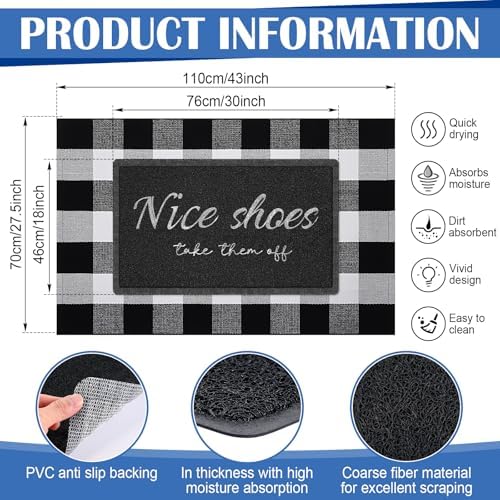 Geelin 2 Pcs Layered Welcome Doormat - Image 3
