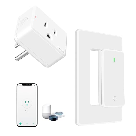 WiFi Plug with Switch, Compatible with Alexa and Google Home via Tuya, Compact by greencycle