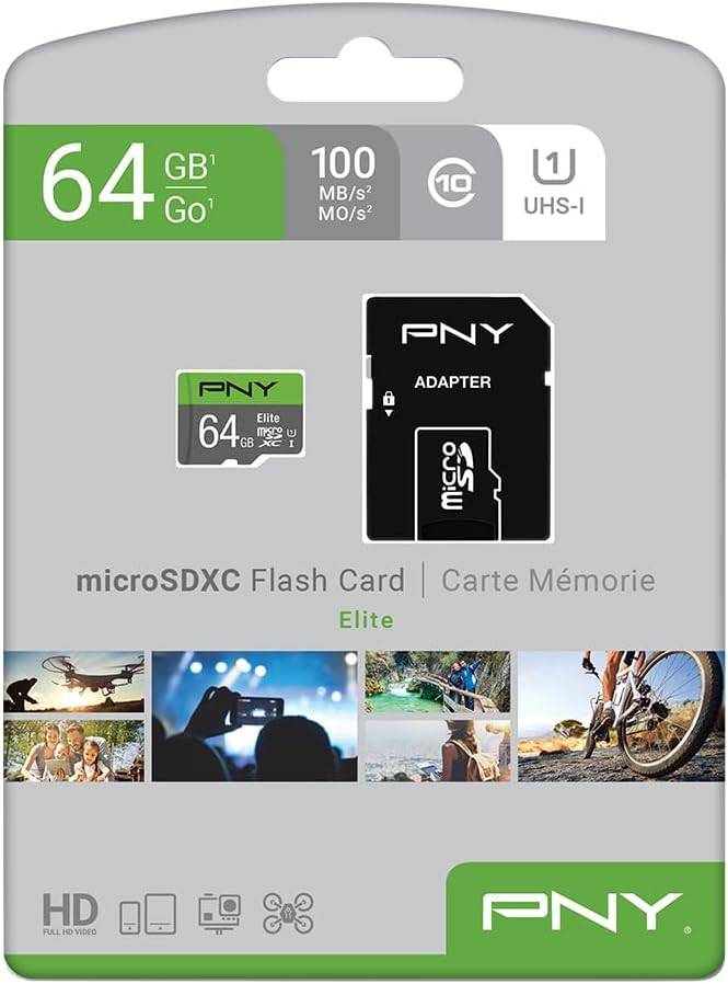 PNY 64GB Elite Class 10 U1 microSDXC Flash Memory Card - Image 7