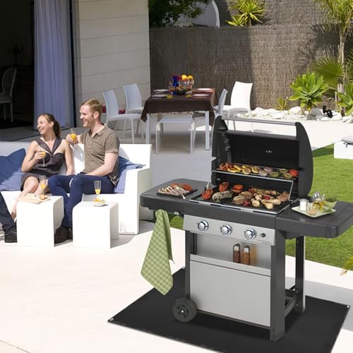 Under Grill Mat for Outdoor Grilling, 70 x 48 inches Double-Sided Fireproof - Image 7